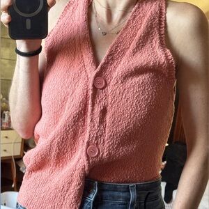 WE ARE SUNDAYS nobby cotton sleeveless sweater vest